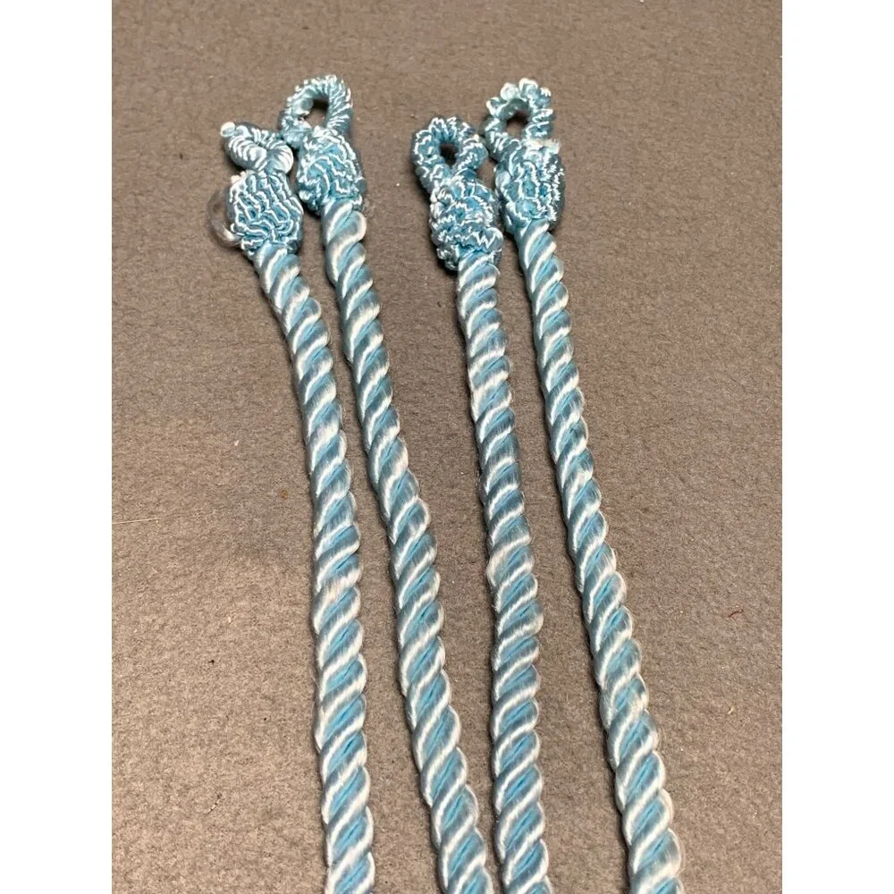 Decorative Curtain Tie Backs Set Of 2 Twisted Rope with Tassels 12